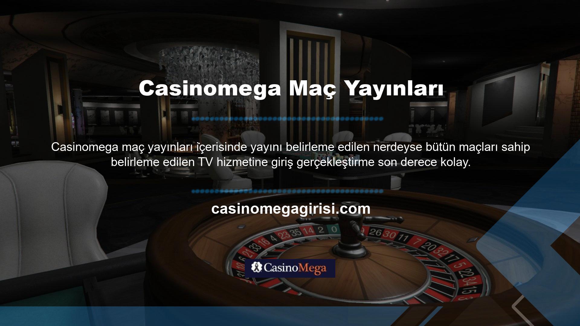 TV hizmetinin giriş adresini isterseniz canlı destek ile etkileşime geçerek isterseniz de Casinomega Twitter hesabının bilgi evresinden kolayca öğrenebilirsiniz