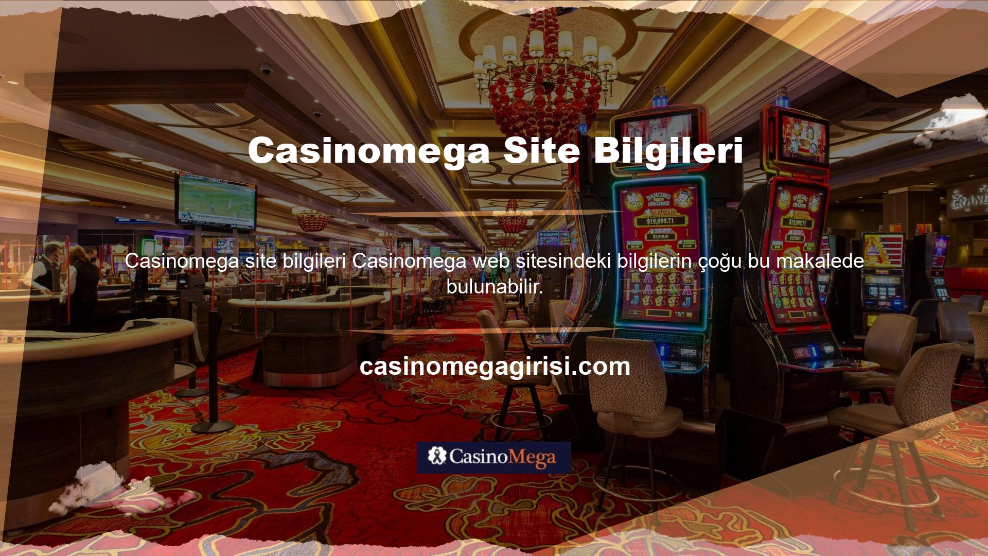 Yeni Casinomega üyesi, 2 dakika içinde siteye üye olabilir ve sitenin ana sayfasına üye olmayı seçebilirsiniz